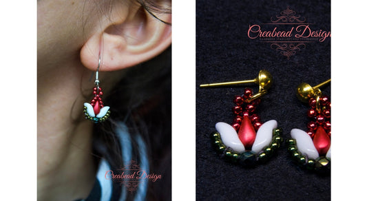 Trikolór fülbevalók több formában