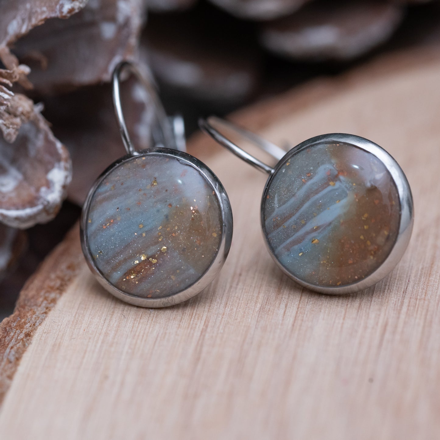 Cabochon stílusú fülbevalók