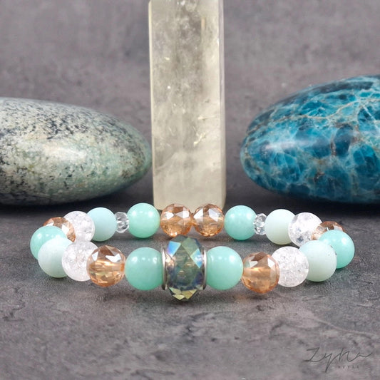 Boldogságfokozó, energetizáló, védelmező ásvány karkötő