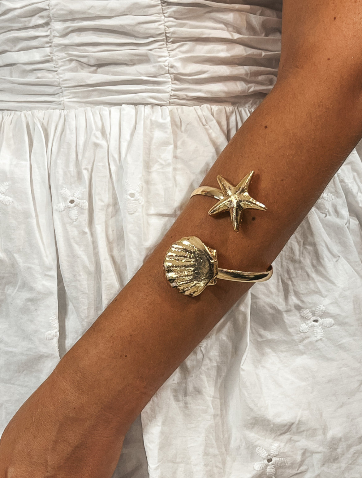 Tengeri kagyló és csillag epoxi gyanta női karperec