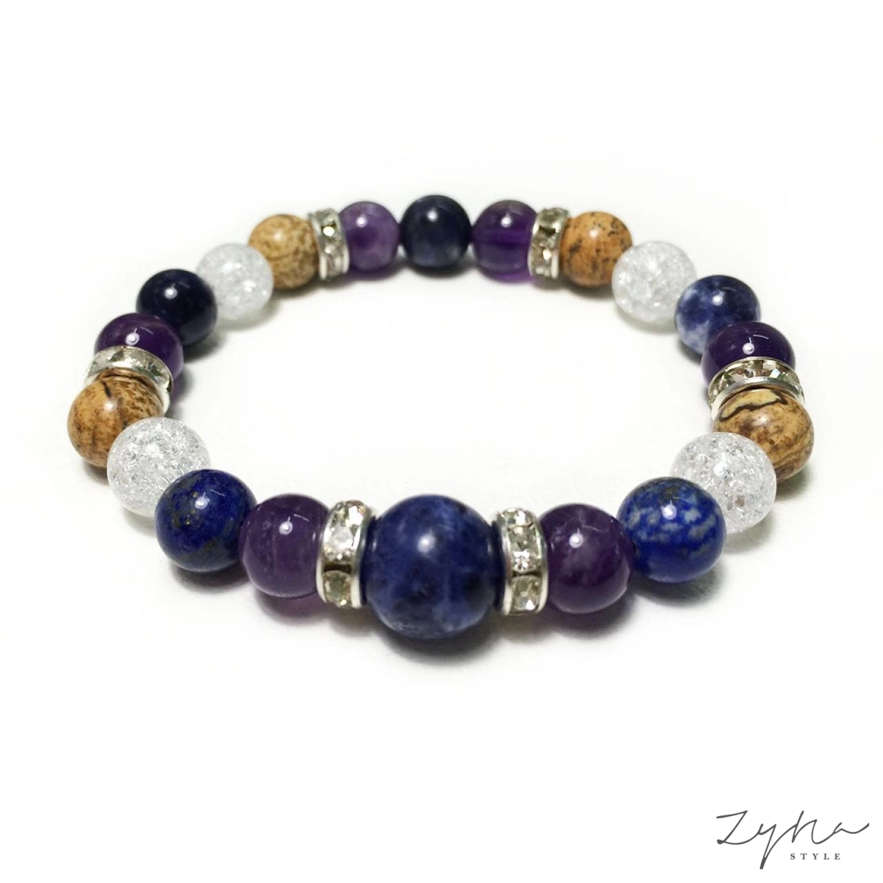 Szűz horoszkóp női ásvány karkötő