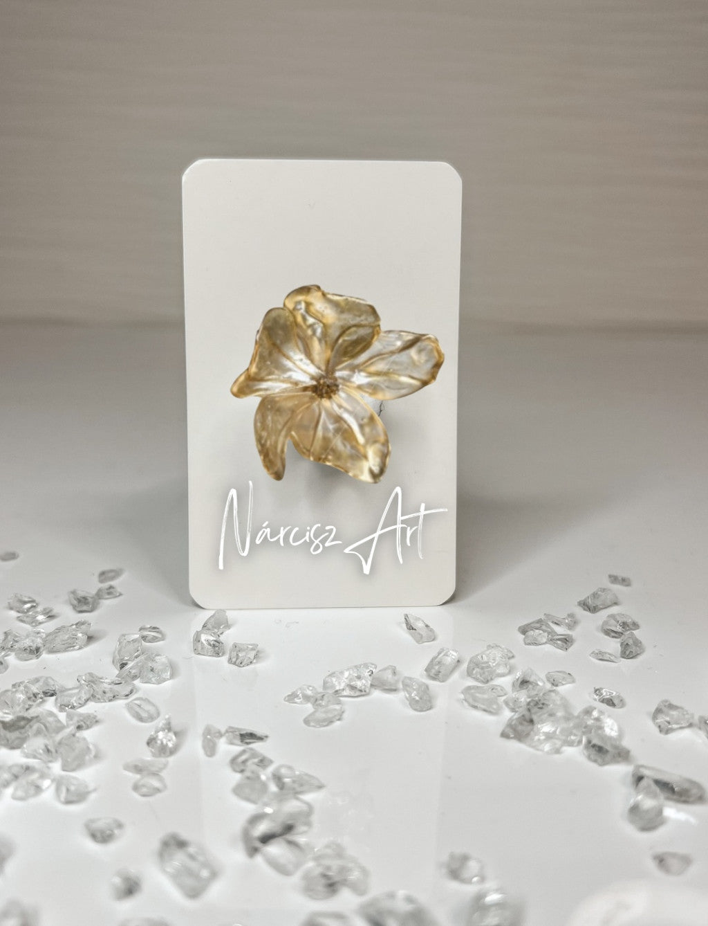 Virágos epoxi gyanta gyűrű, több színben