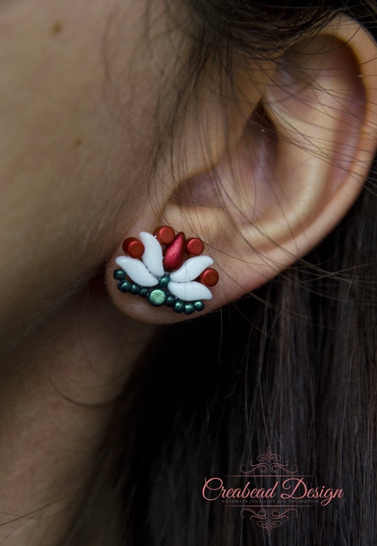 Trikolór fülbevalók több formában