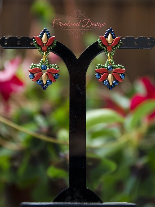 Matyó stílusú elegáns fülbevaló