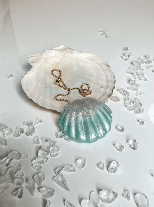 Tengeri csillag és kagylós epoxi gyanta női karperec