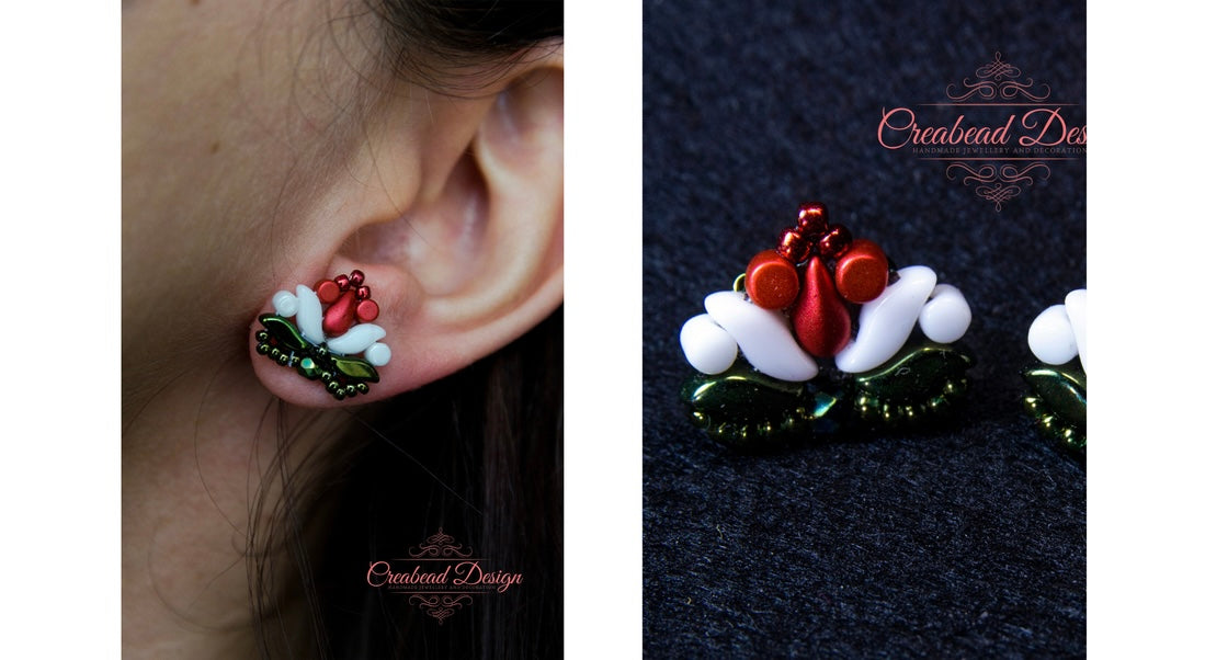 Trikolór fülbevalók több formában