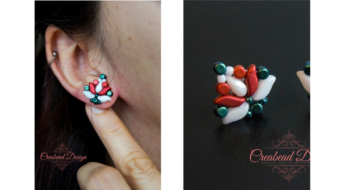 Trikolór fülbevalók több formában