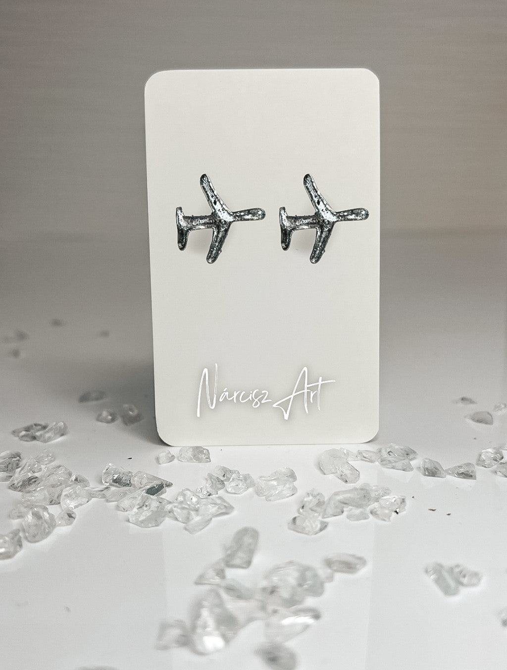 Repülő formájú epoxi gyanta fülbevaló, több színben