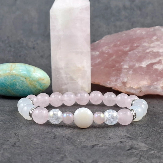 Ásvány karkötő - Szerelmet bevonzó, stresszoldó, önbizalom növelő