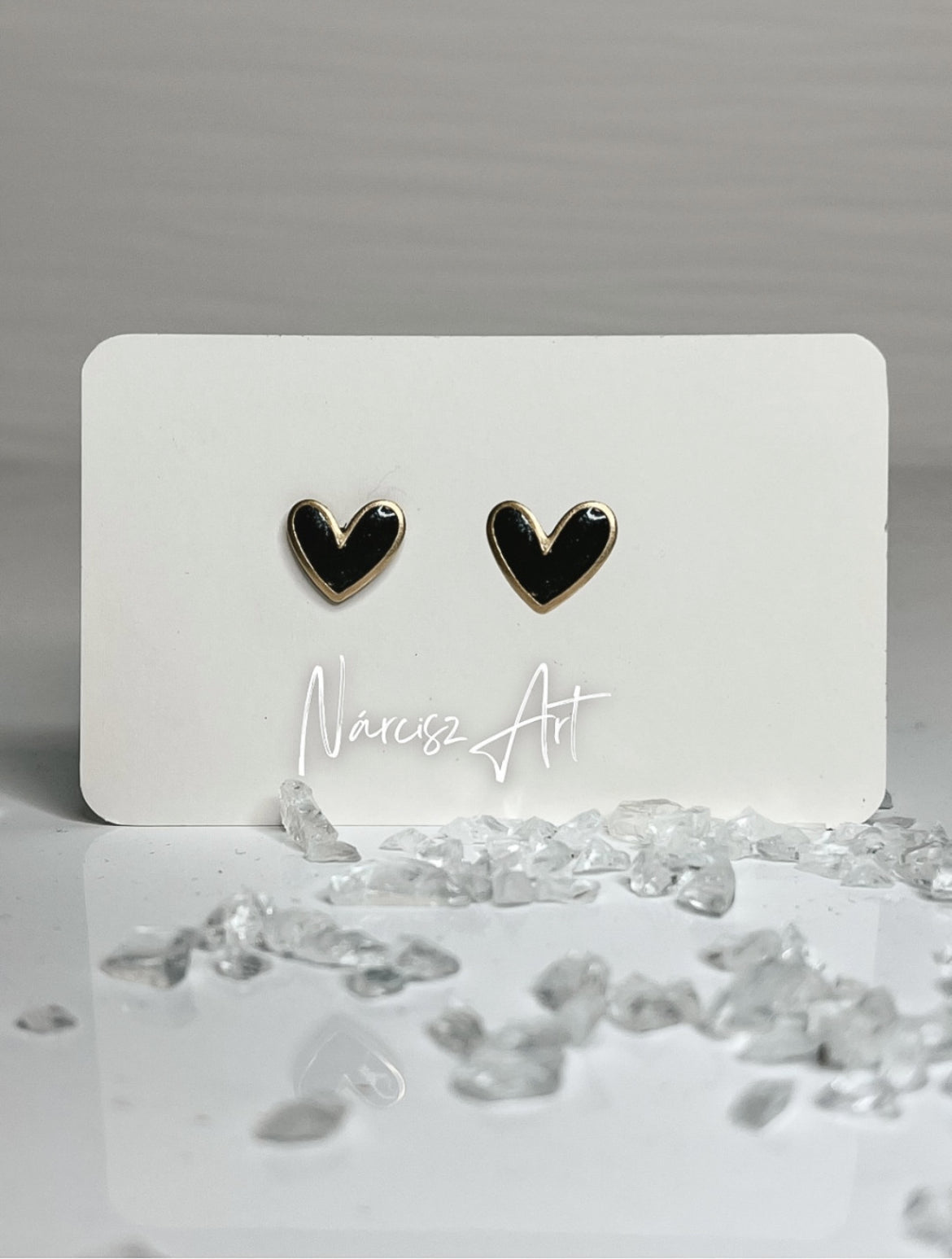 Szív alakú epoxi gyanta fülbevaló több színben