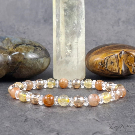 Szerencsehozó, boldogságfokozó, energiát adó 6mm-es ásvány karkötő