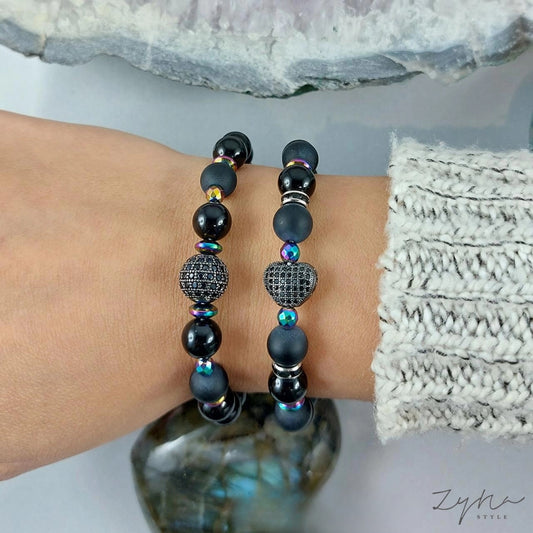 Energiát adó, védelmező, stresszoldó ásvány karkötő szett