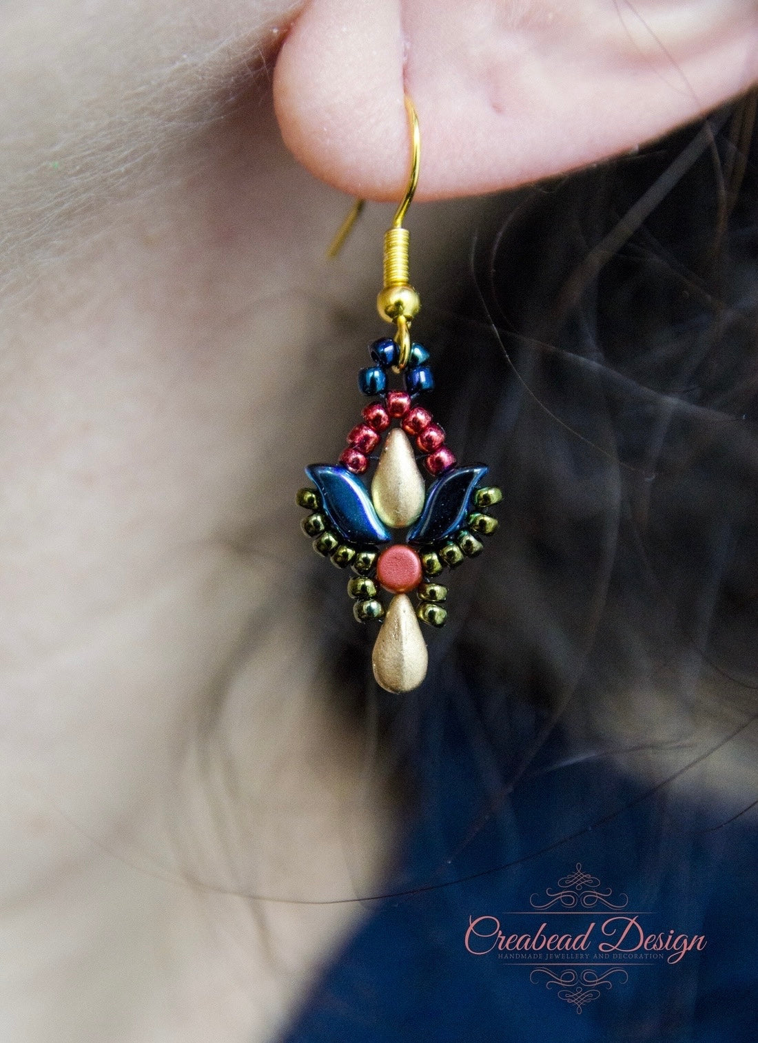 Tulipán fülbevaló több színben