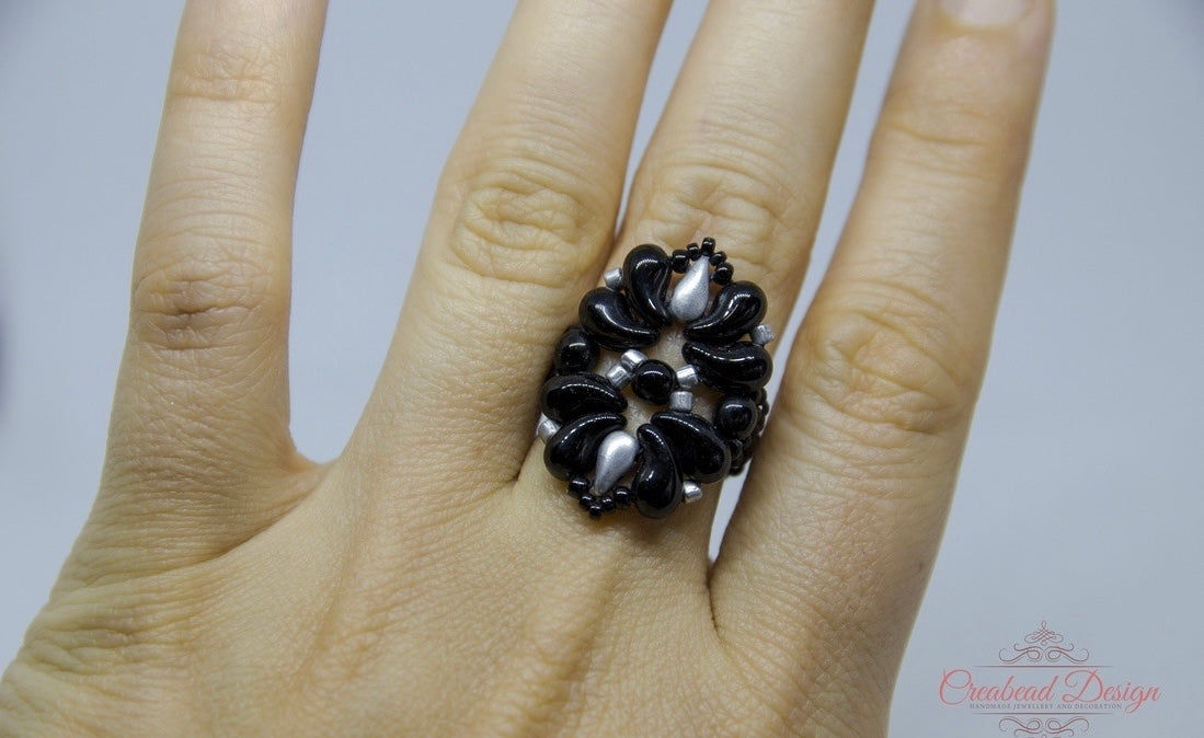 Matyó stílusú elegáns gyűrű dupla mintával