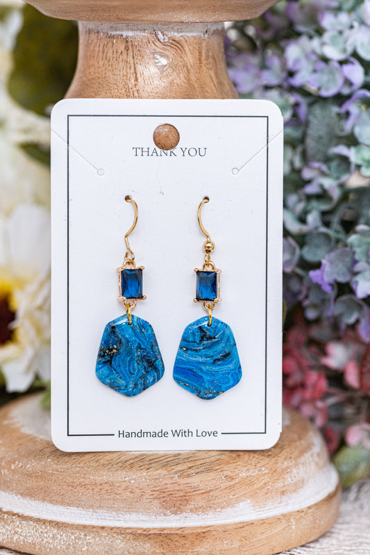 Kövekkel díszített fülbevaló több színben