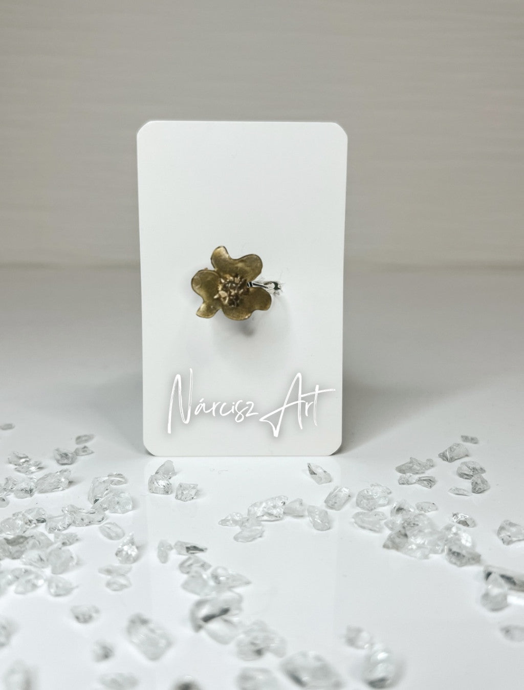 Virágos epoxi gyanta gyűrű, több színben