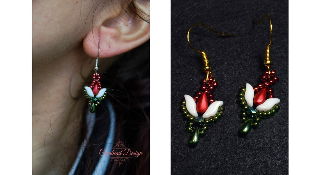 Trikolór fülbevalók több formában