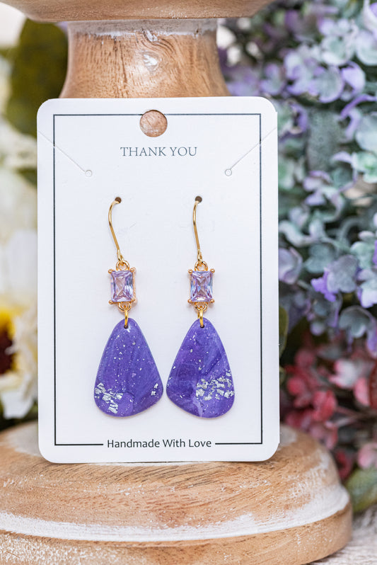 Kövekkel díszített fülbevaló több színben