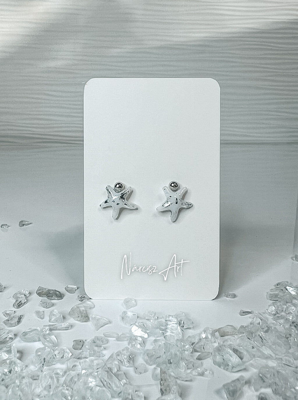 Kicsi Tengeri Csillag epoxi gyanta fülbevaló, több színben