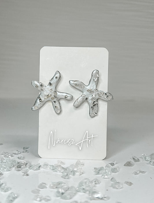 Tengeri csillagos epoxi fülbevaló, két színben