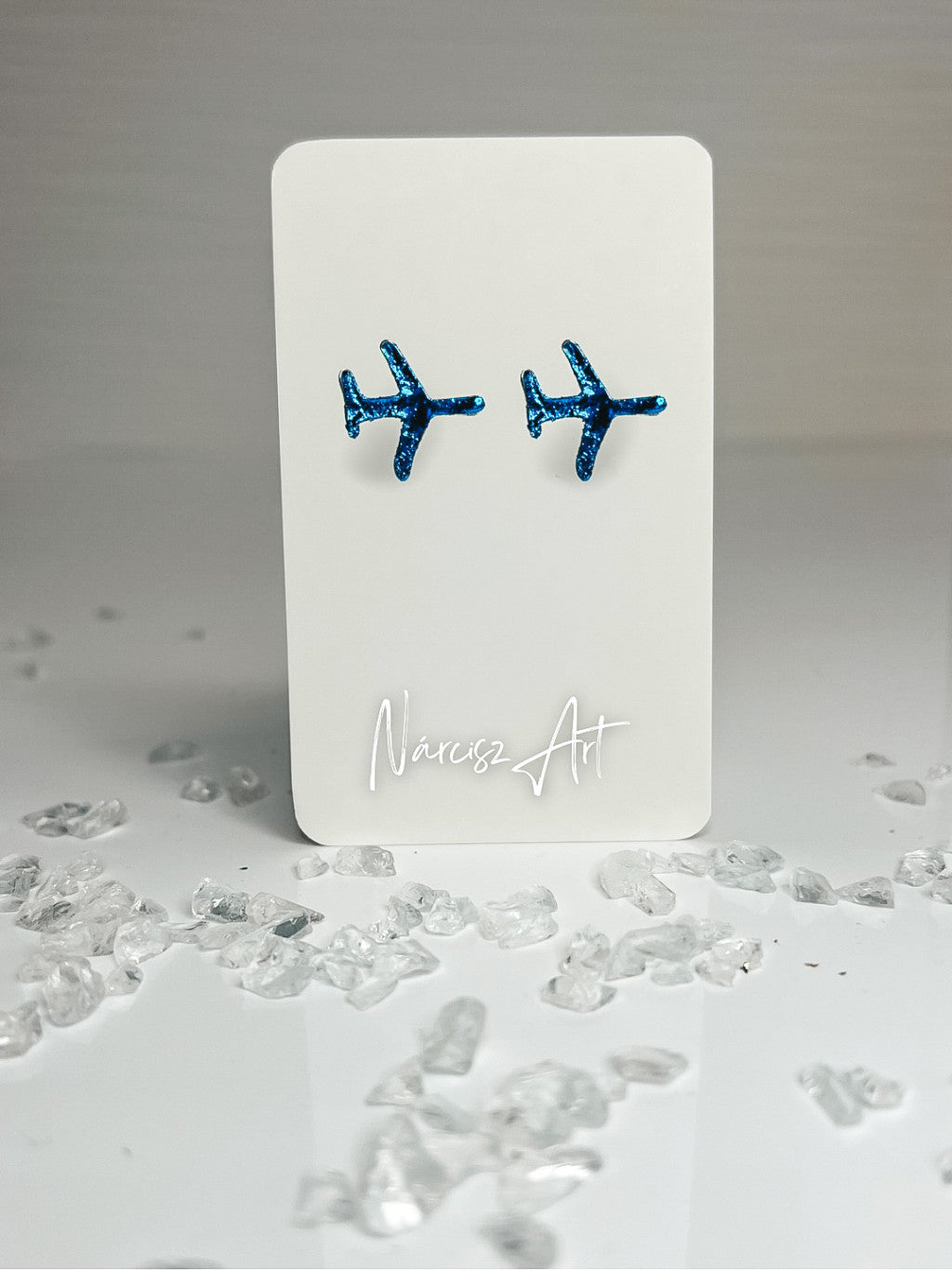 Repülő formájú epoxi gyanta fülbevaló, több színben