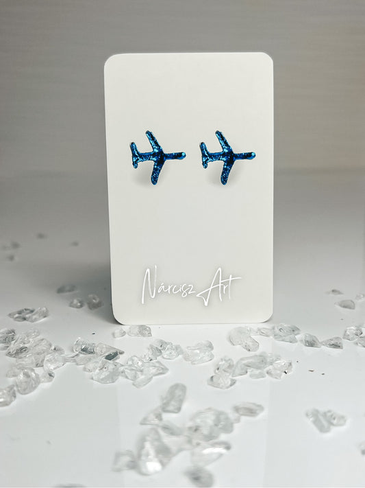 Repülő formájú epoxi gyanta fülbevaló, több színben