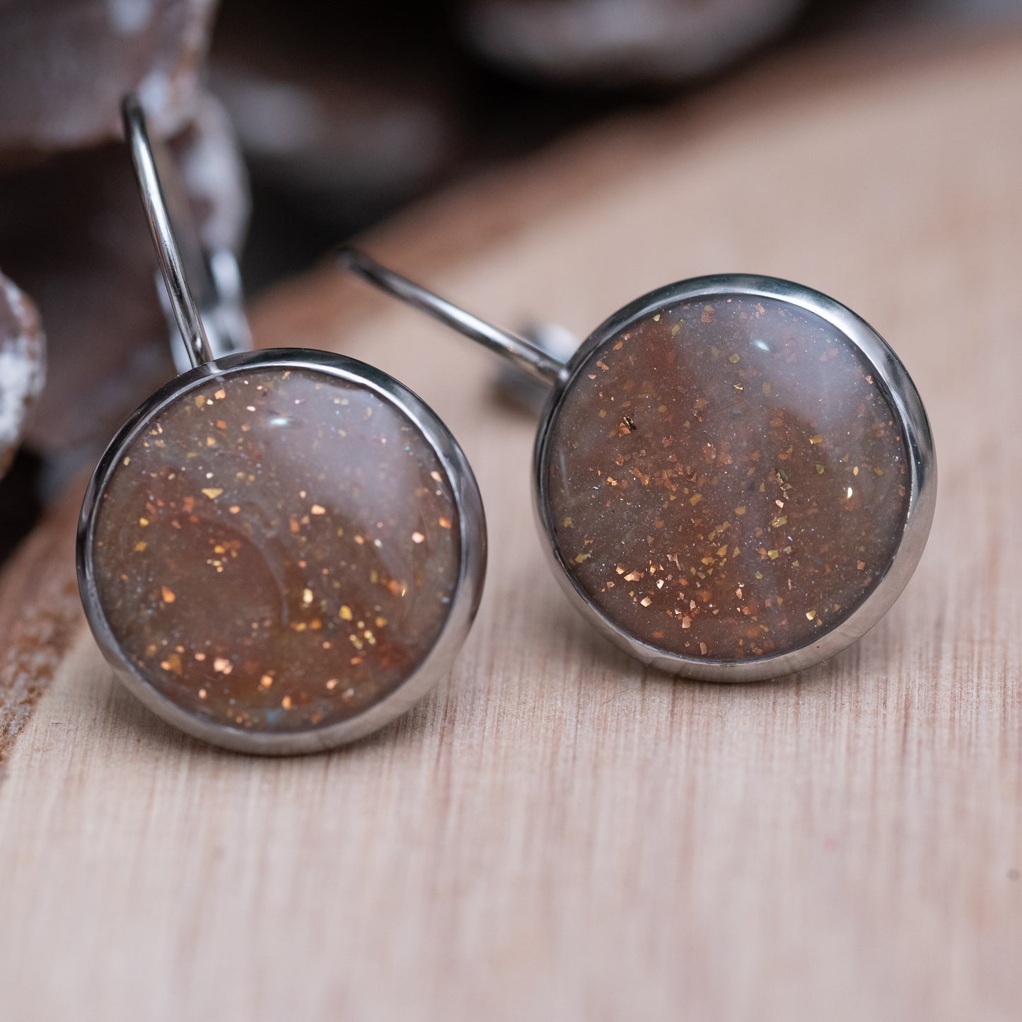 Cabochon stílusú fülbevalók