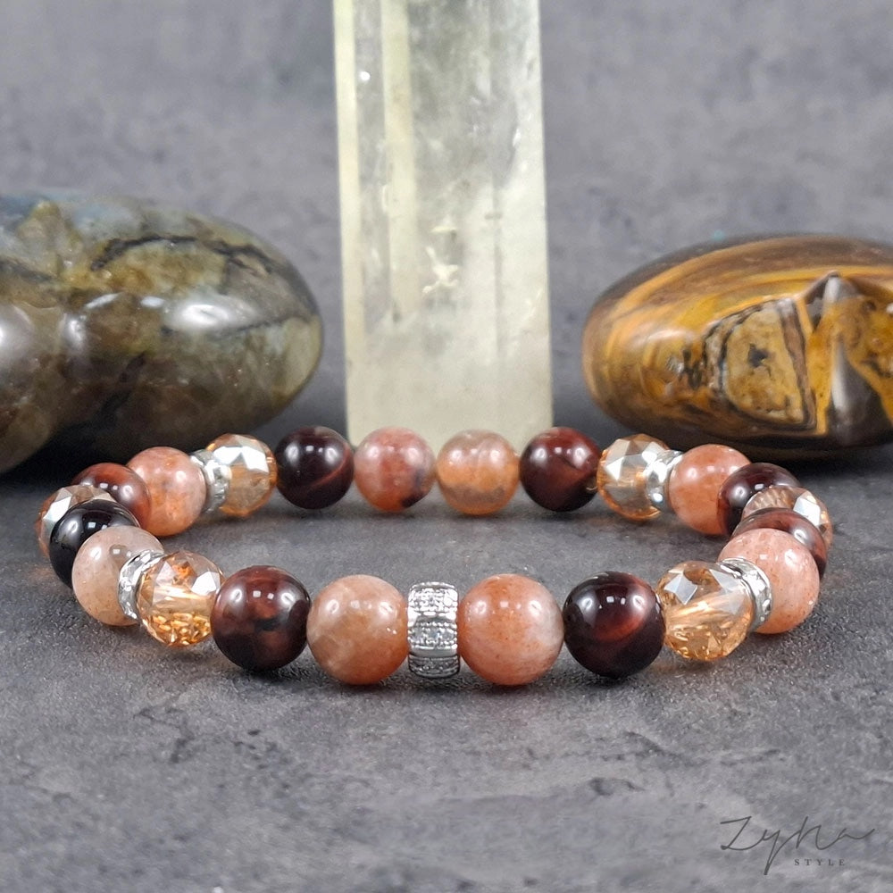 Energetizáló, boldogságfokozó női ásvány karkötő