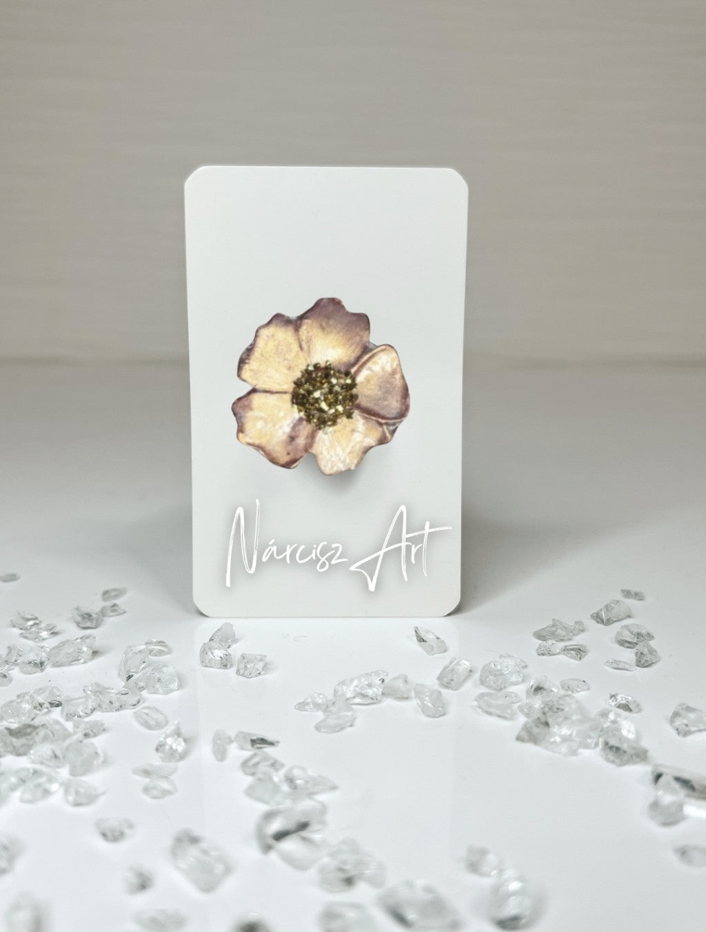 Virágos epoxi gyanta gyűrű, több színben