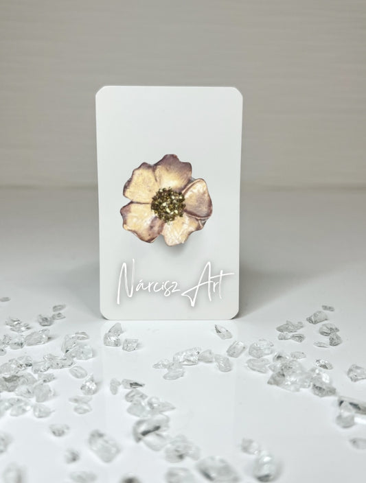 Virágos epoxi gyanta gyűrű, több színben