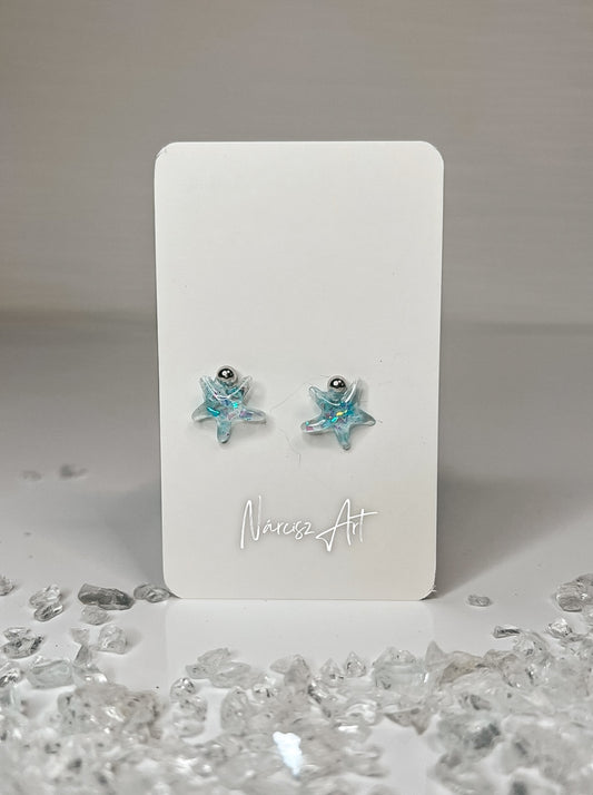 Kicsi Tengeri Csillag epoxi gyanta fülbevaló, több színben