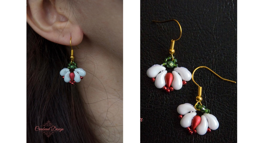 Trikolór fülbevalók több formában