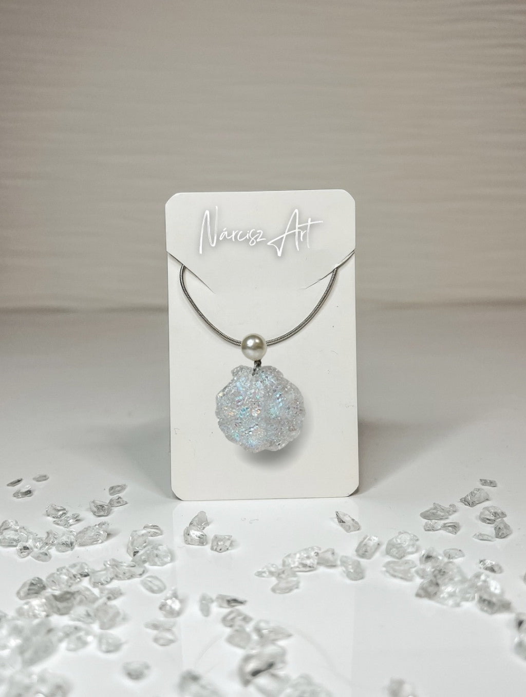 Kagyló formájú epoxi gyanta nyaklánc, két formában és több színben