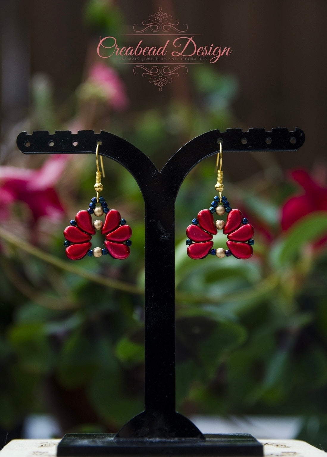 Matyórózsa stílusú fülbevaló több színben