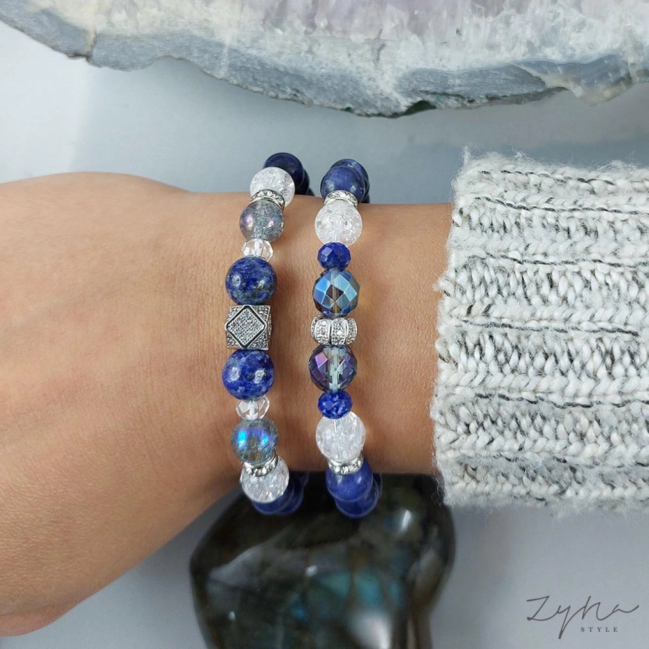 Önbizalom növelő, lelki békét adó ásvány karkötő szett